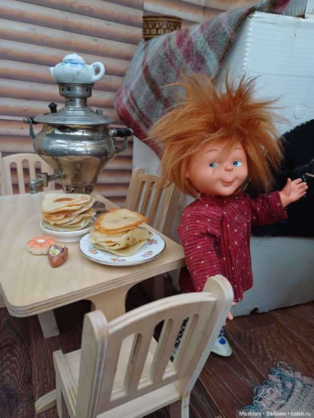 Чай с блинами🥞 — Винтажные куклы ГДР (Немки): Бигги (фото 3)