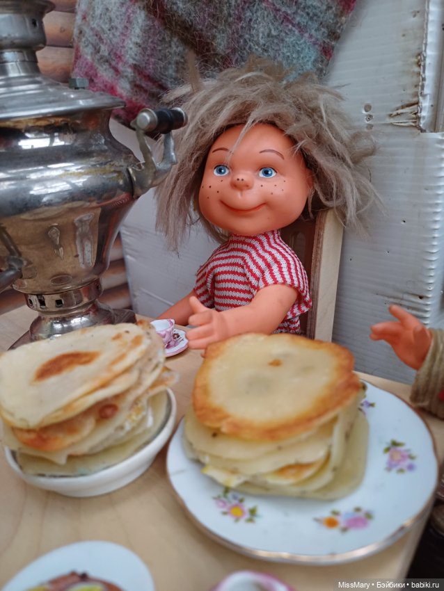 Чай с блинами🥞 — Винтажные куклы ГДР (Немки): Бигги (фото 9)