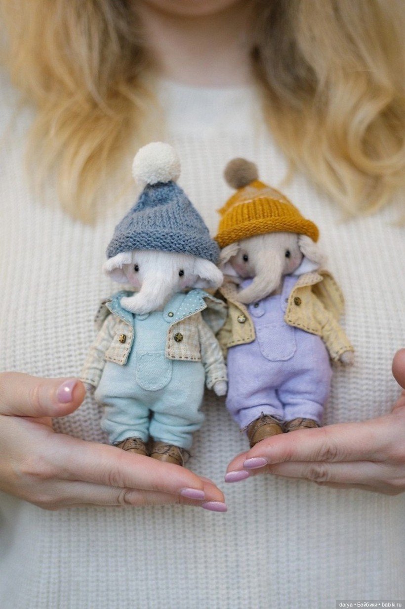 Трогательные слоники от Натальи Добудько с выкройкой (фото 2)