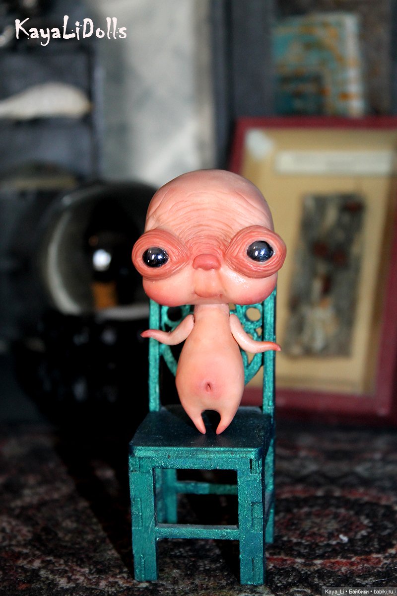 Любимчик Пончик — Игрушки в смешанной технике (мех и глина): Арт