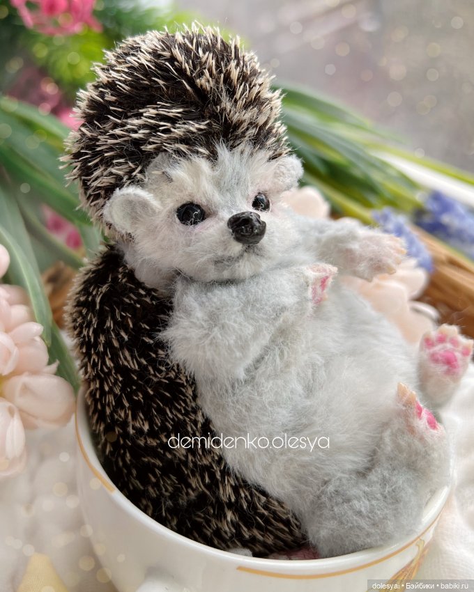 Ежонок Бисквит ✨🦔🍰 — Игрушки в смешанной технике (мех и глина): Арт (фото 2)