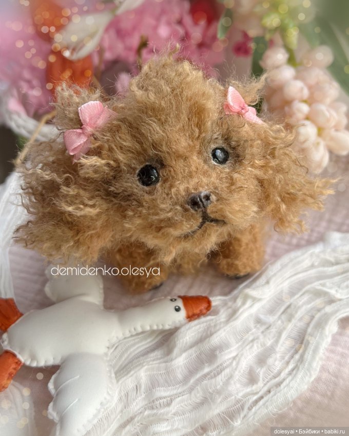 Щенок той пудель Лиора 🌸 — Игрушки в смешанной технике (мех и глина): Арт (фото 2)