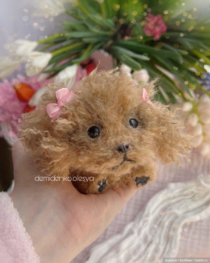 Щенок той пудель Лиора 🌸 — Игрушки в смешанной технике (мех и глина): Арт (фото 3)