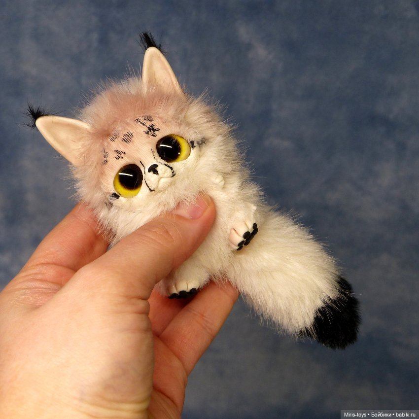 Рысята — Игрушки в смешанной технике (мех и глина): Арт (фото 7)