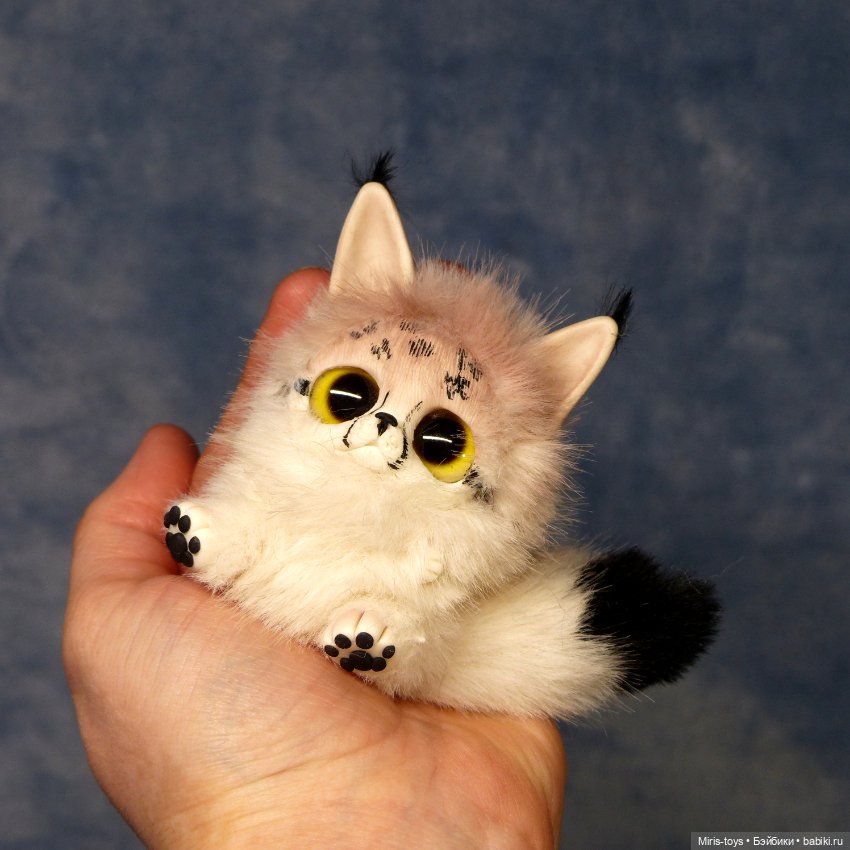 Рысята — Игрушки в смешанной технике (мех и глина): Арт (фото 8)