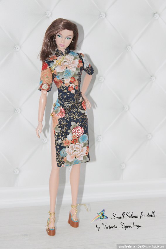 Китайские ципао — Одежда и обувь для кукол своими руками: фото (фото 3)