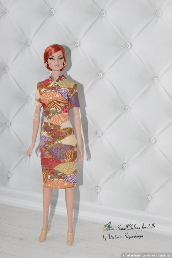 Китайские ципао — Одежда и обувь для кукол своими руками: фото (фото 7)