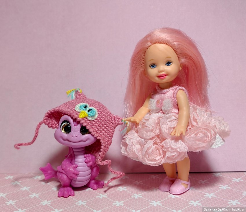 Розовая девочка и Розовый Дракончик. Куколки малышки Келли. Моя веселая семейка (фото 6)
