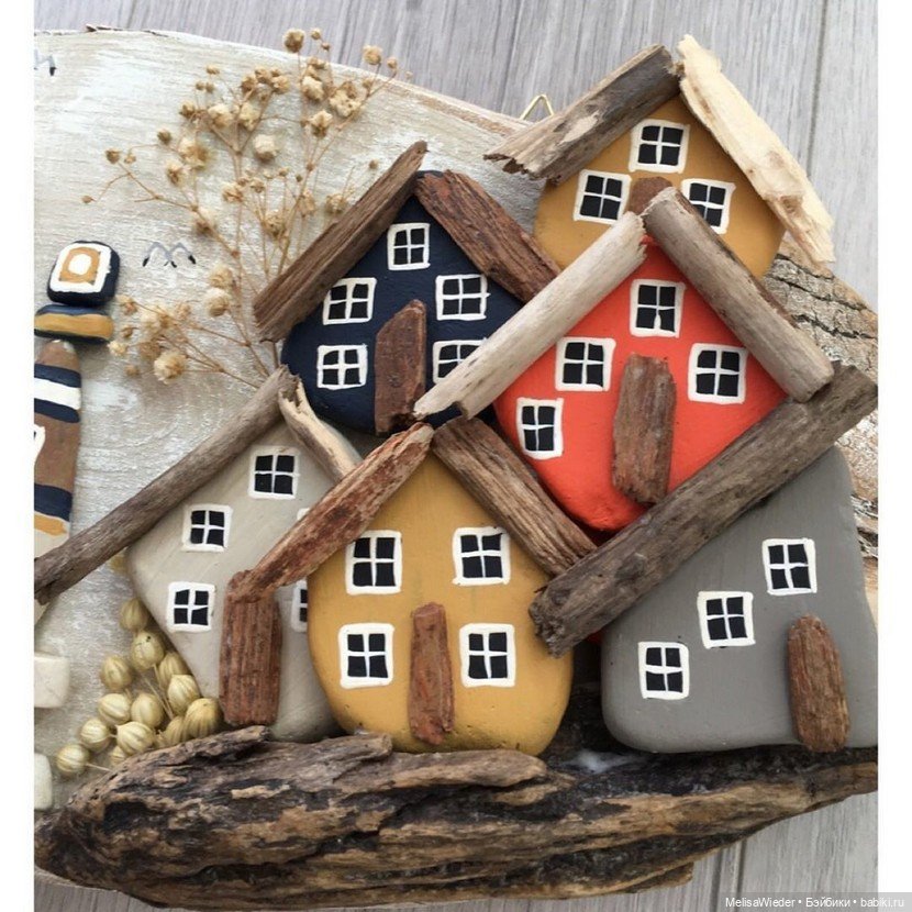 Сказочные деревеньки на стене: Домики-панно от rebelrockhouse (фото 2)