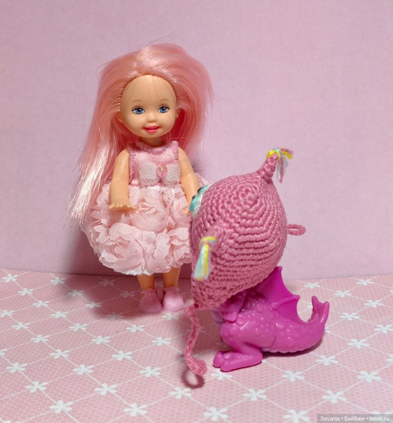 Розовая девочка и Розовый Дракончик. Куколки малышки Келли. Моя веселая семейка (фото 7)