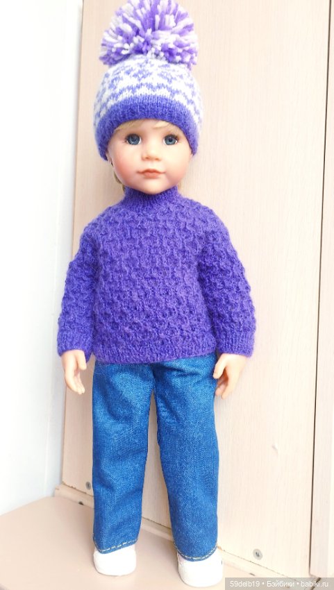 Ещё один вязаный комплект для любимой Алисы ГОТЦ (фото 7)