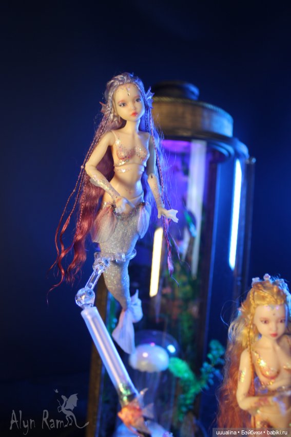 Русалочки в аквариуме. ООАК моего авторства (фото 5)