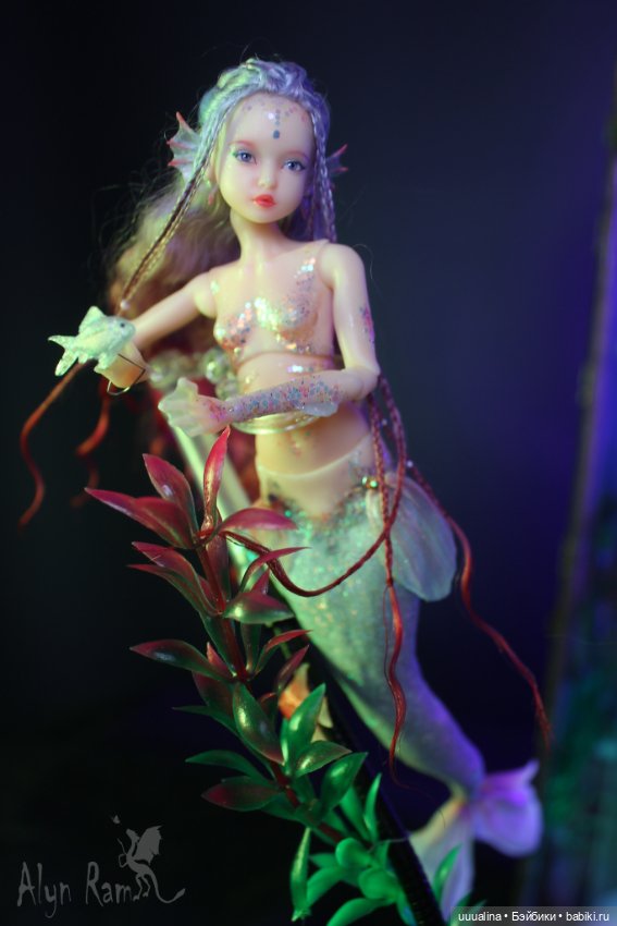 Русалочки в аквариуме. ООАК моего авторства (фото 8)