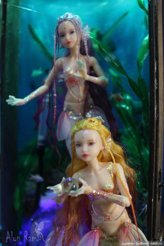 Русалочки в аквариуме. ООАК моего авторства