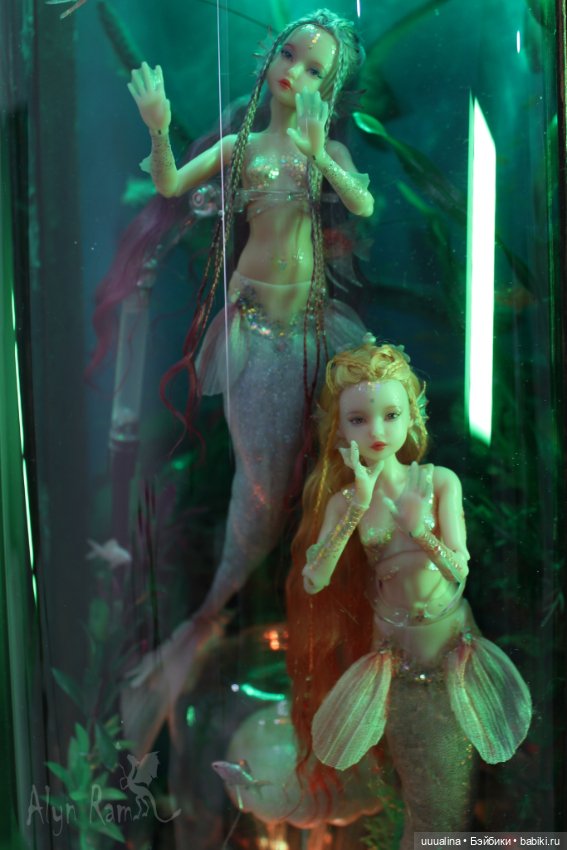 Русалочки в аквариуме. ООАК моего авторства