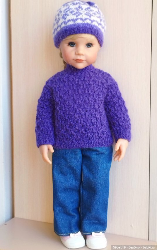 Ещё один вязаный комплект для любимой Алисы ГОТЦ (фото 3)