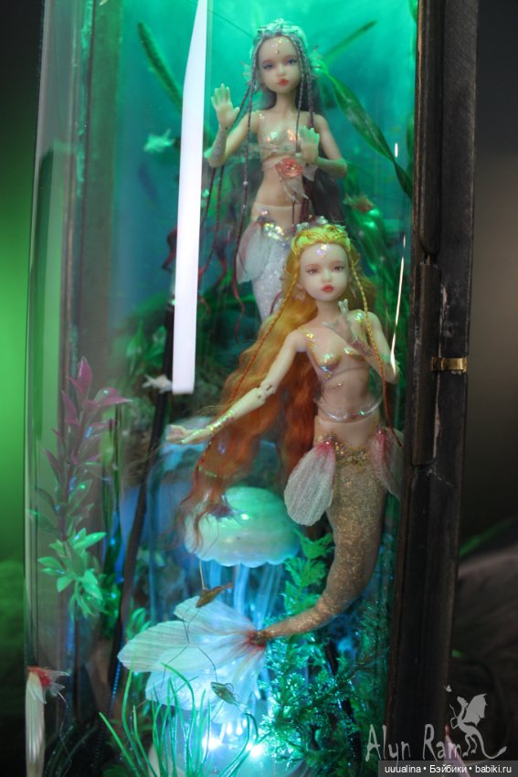 Русалочки в аквариуме. ООАК моего авторства