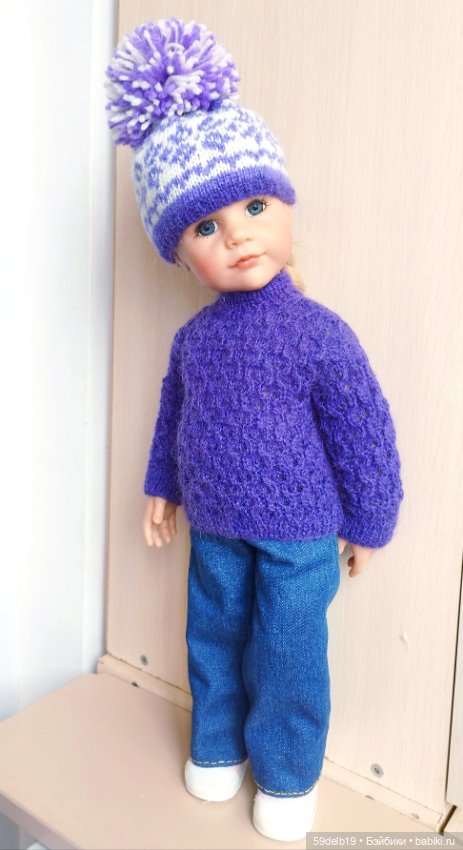 Ещё один вязаный комплект для любимой Алисы ГОТЦ (фото 8)