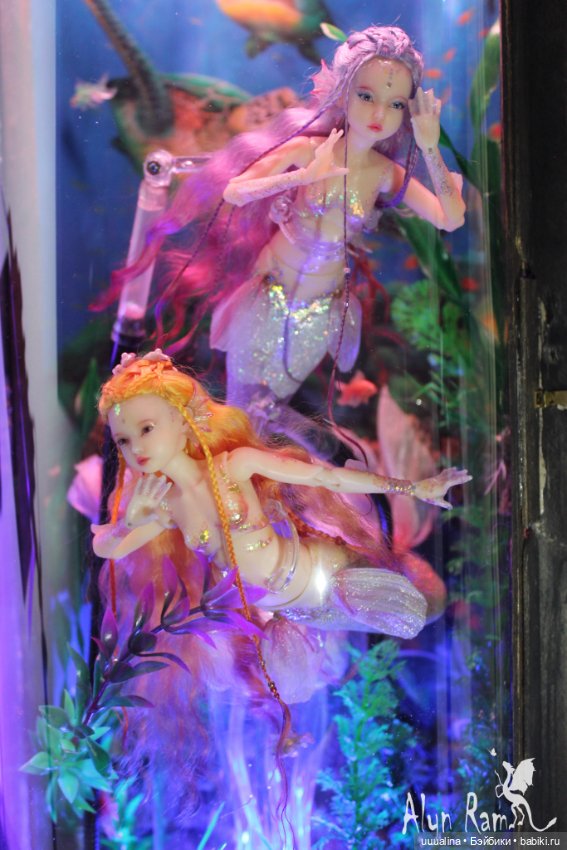 Русалочки в аквариуме. ООАК моего авторства