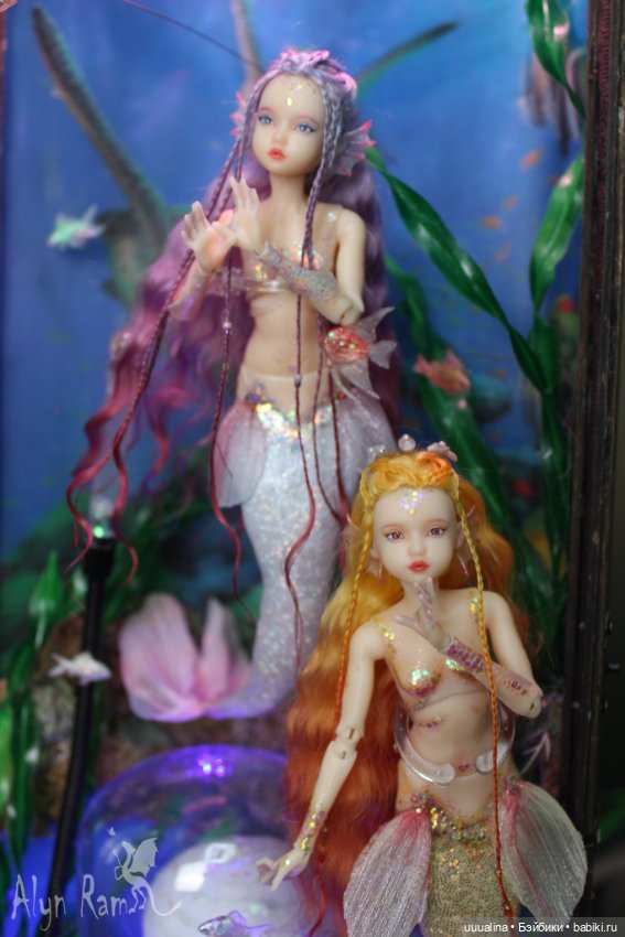 Русалочки в аквариуме. ООАК моего авторства