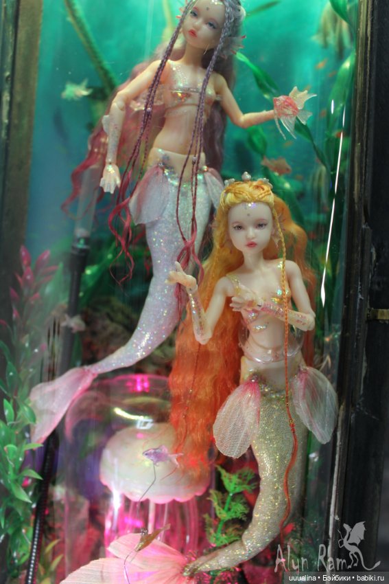 Русалочки в аквариуме. ООАК моего авторства