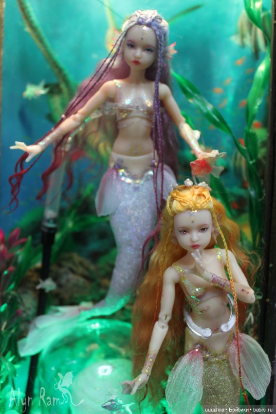 Русалочки в аквариуме. ООАК моего авторства