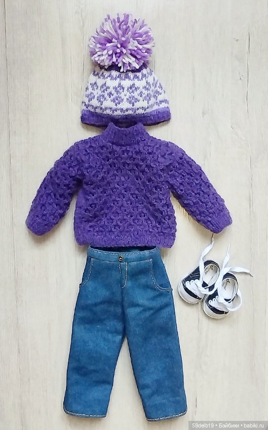 Ещё один вязаный комплект для любимой Алисы ГОТЦ