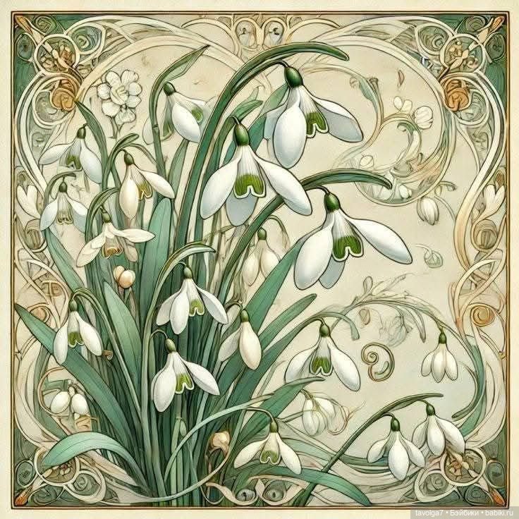 Подснежники - винтажное настроение