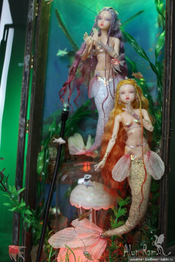 Русалочки в аквариуме. ООАК моего авторства