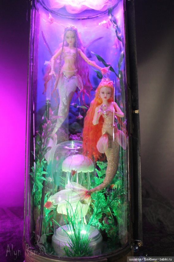 Русалочки в аквариуме. ООАК моего авторства