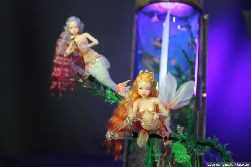 Русалочки в аквариуме. ООАК моего авторства