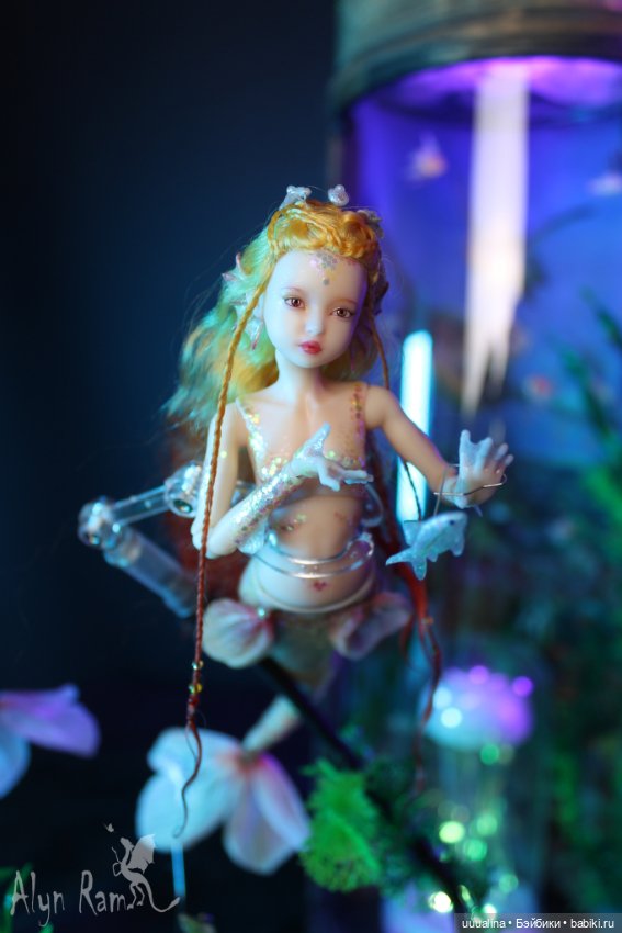 Русалочки в аквариуме. ООАК моего авторства (фото 7)