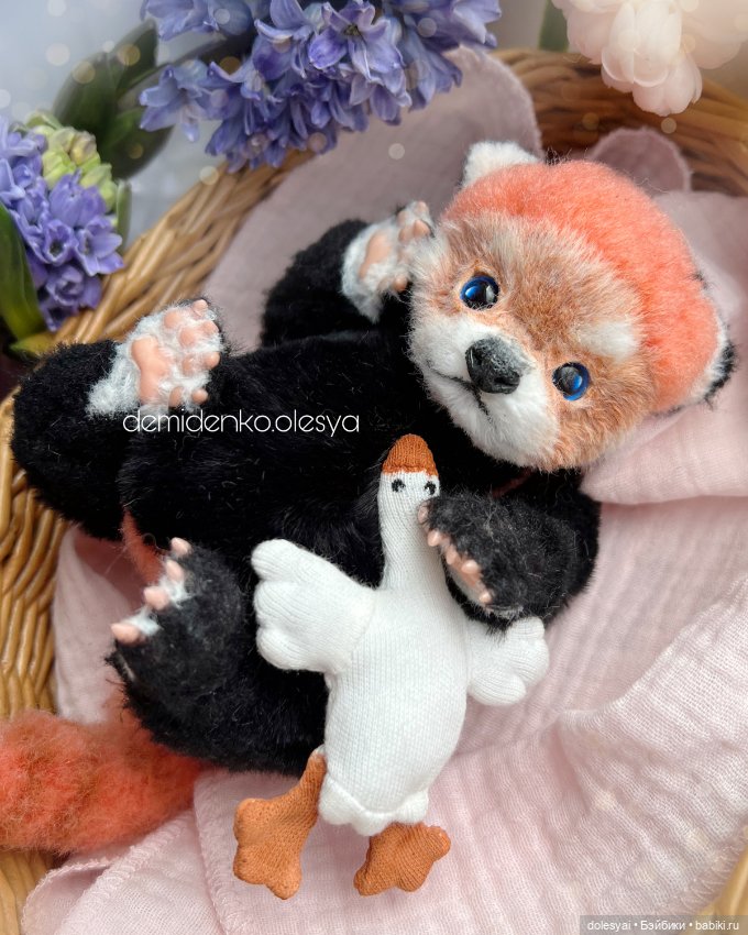 Красная панда Мариэль 💓🌸 — Игрушки в смешанной технике (мех и глина): Арт