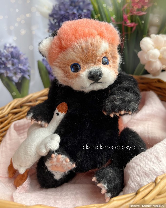 Красная панда Мариэль 💓🌸 — Игрушки в смешанной технике (мех и глина): Арт (фото 2)