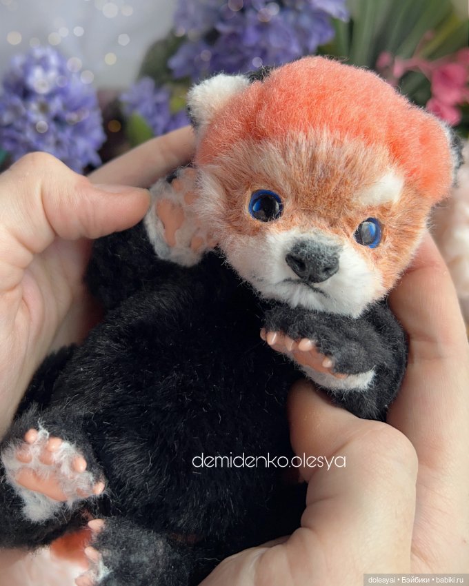 Красная панда Мариэль 💓🌸 — Игрушки в смешанной технике (мех и глина): Арт (фото 4)