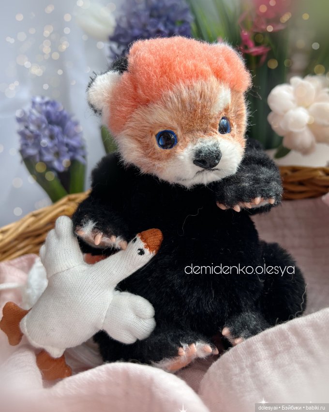 Красная панда Мариэль 💓🌸 — Игрушки в смешанной технике (мех и глина): Арт (фото 3)