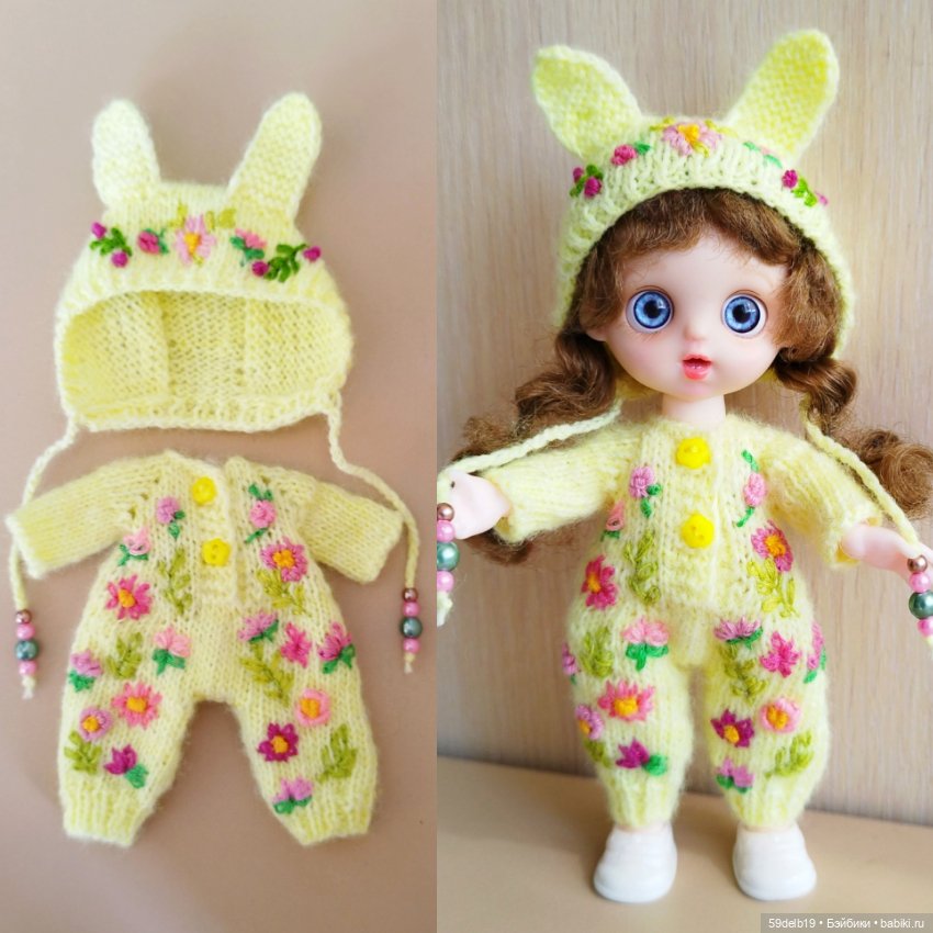 Новый вязаный костюмчик для баболи