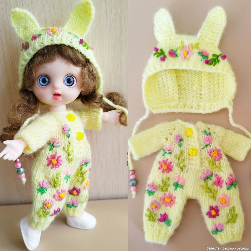 Новый вязаный костюмчик для баболи