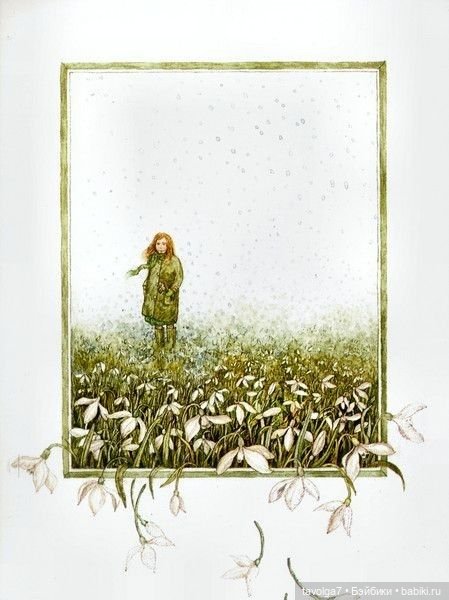 Подснежники - современные графика, линогравюры