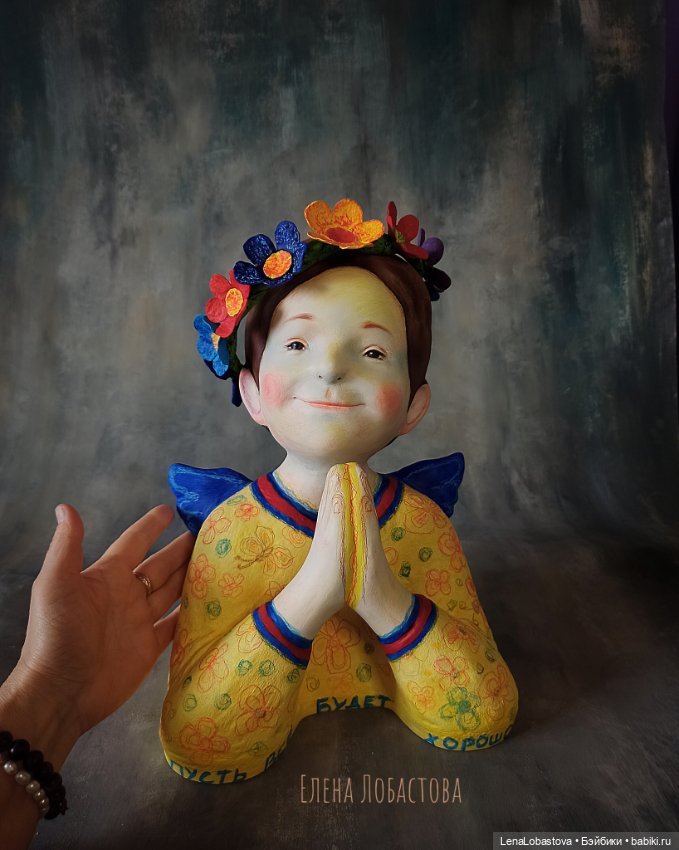 Ангел ангел хранитель интерьерная кукла скульптура (фото 2)