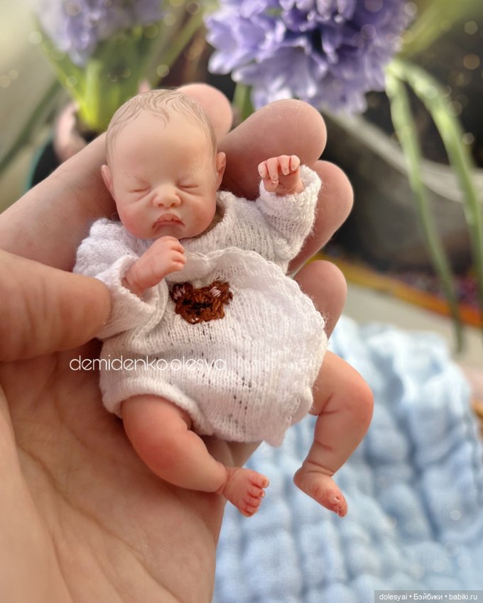 Миниатюрная кукла младенец Арья 🤍 (фото 2)