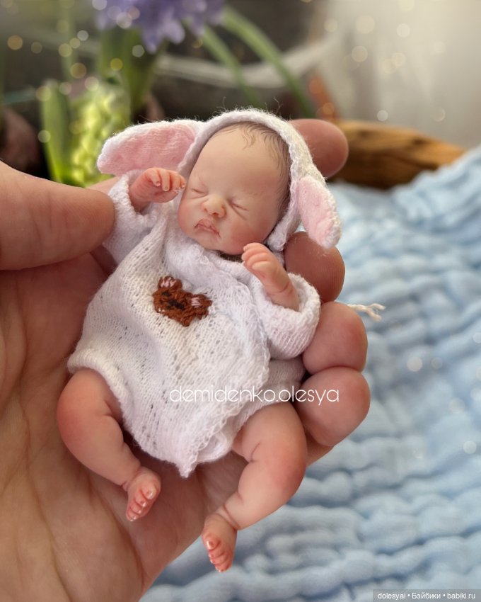 Миниатюрная кукла младенец Арья 🤍 (фото 5)