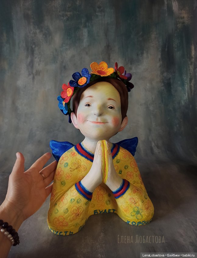 Ангел ангел хранитель интерьерная кукла скульптура