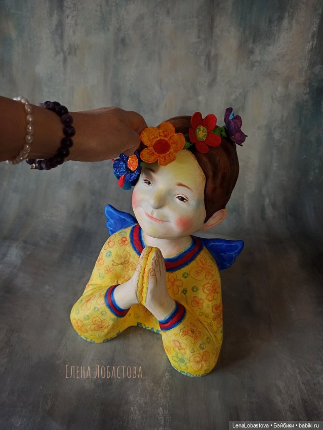 Ангел ангел хранитель интерьерная кукла скульптура (фото 3)