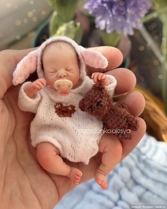 Миниатюрная кукла младенец Арья 🤍 (фото 3)