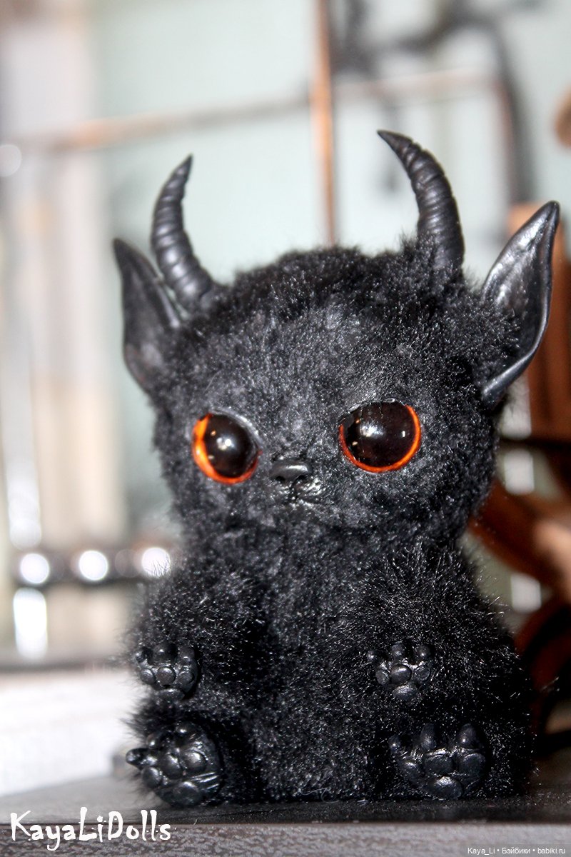 Котик готов — Игрушки в смешанной технике (мех и глина): Арт (фото 7)