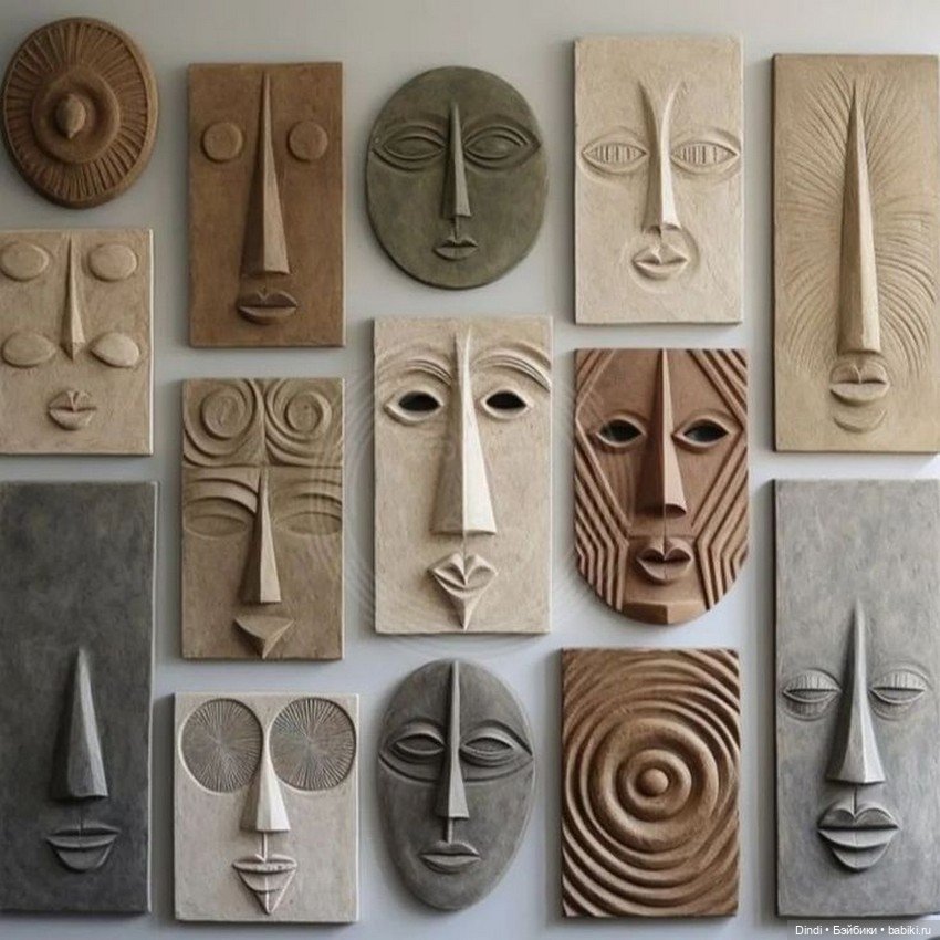 Магия формы: Современные скульптурные панно из глины и папье-маше (фото 8)