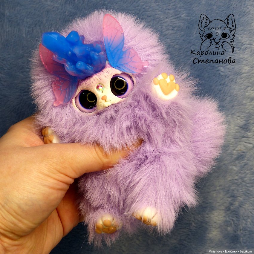 Хрустальный Ниппи — Игрушки в смешанной технике (мех и глина): Арт