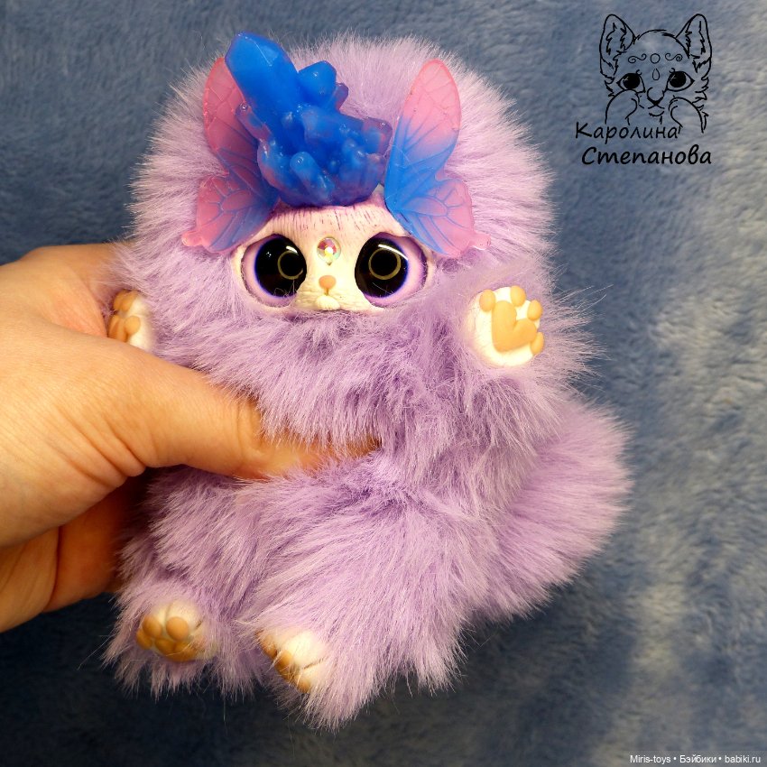 Хрустальный Ниппи — Игрушки в смешанной технике (мех и глина): Арт