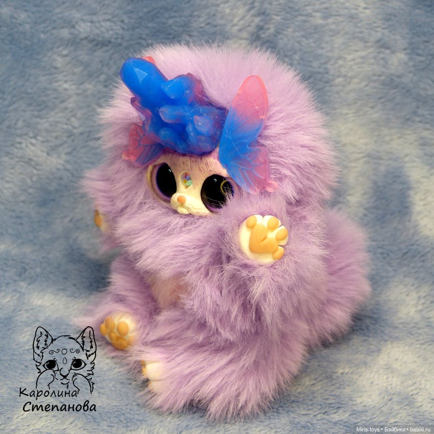 Хрустальный Ниппи — Игрушки в смешанной технике (мех и глина): Арт